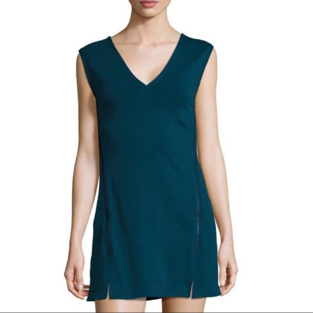 Free People Teal V Neck Dress Like New